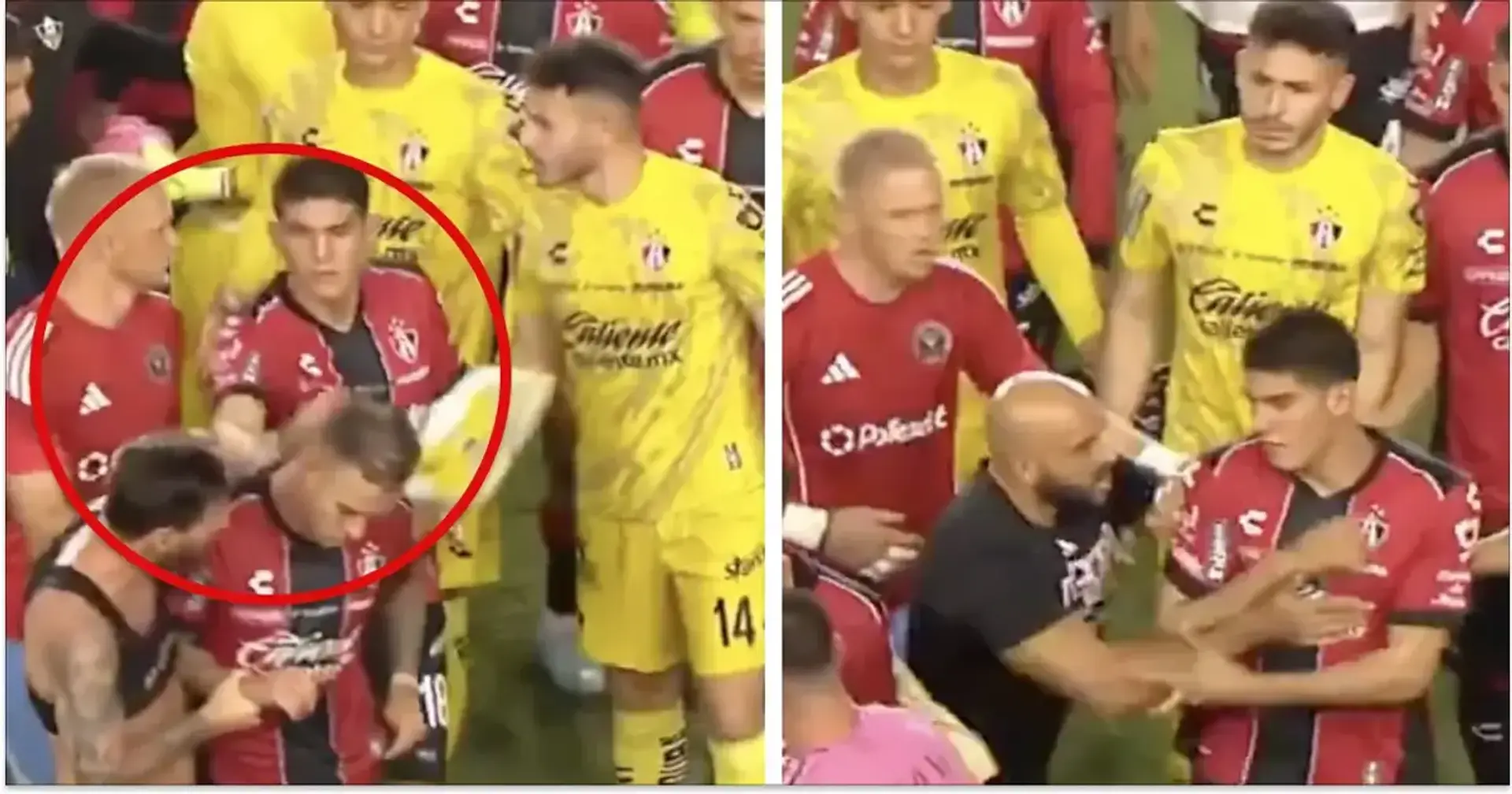 Guardaespaldas de Messi se mete al campo y empuja a jugadores de Atlas