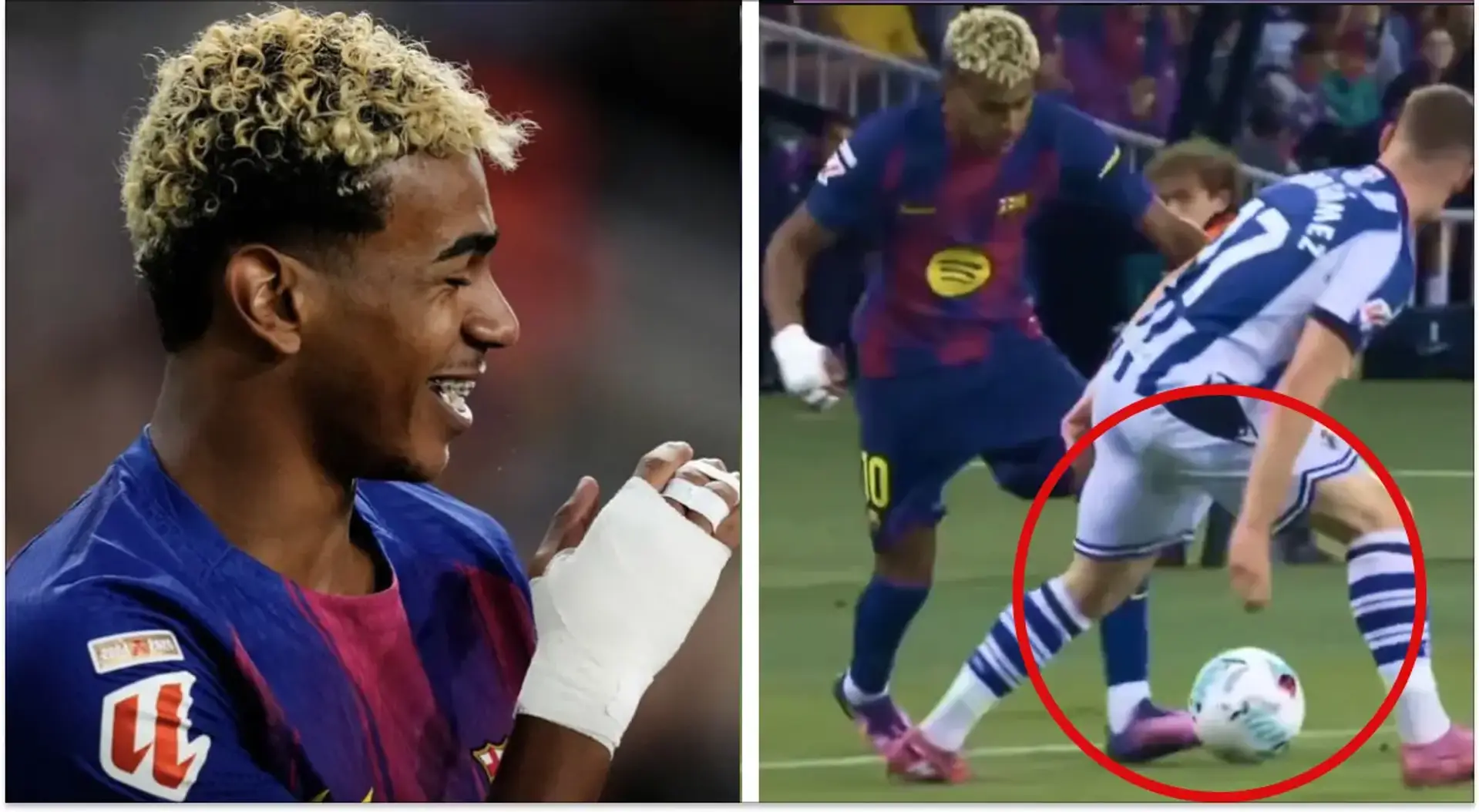 El túnel de Lamine Yamal que dejó al rival en ridículo